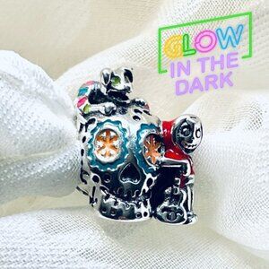💀 NWOT Coco & Dante Skull Glow-in-the-Dark Charm ✨Halloween